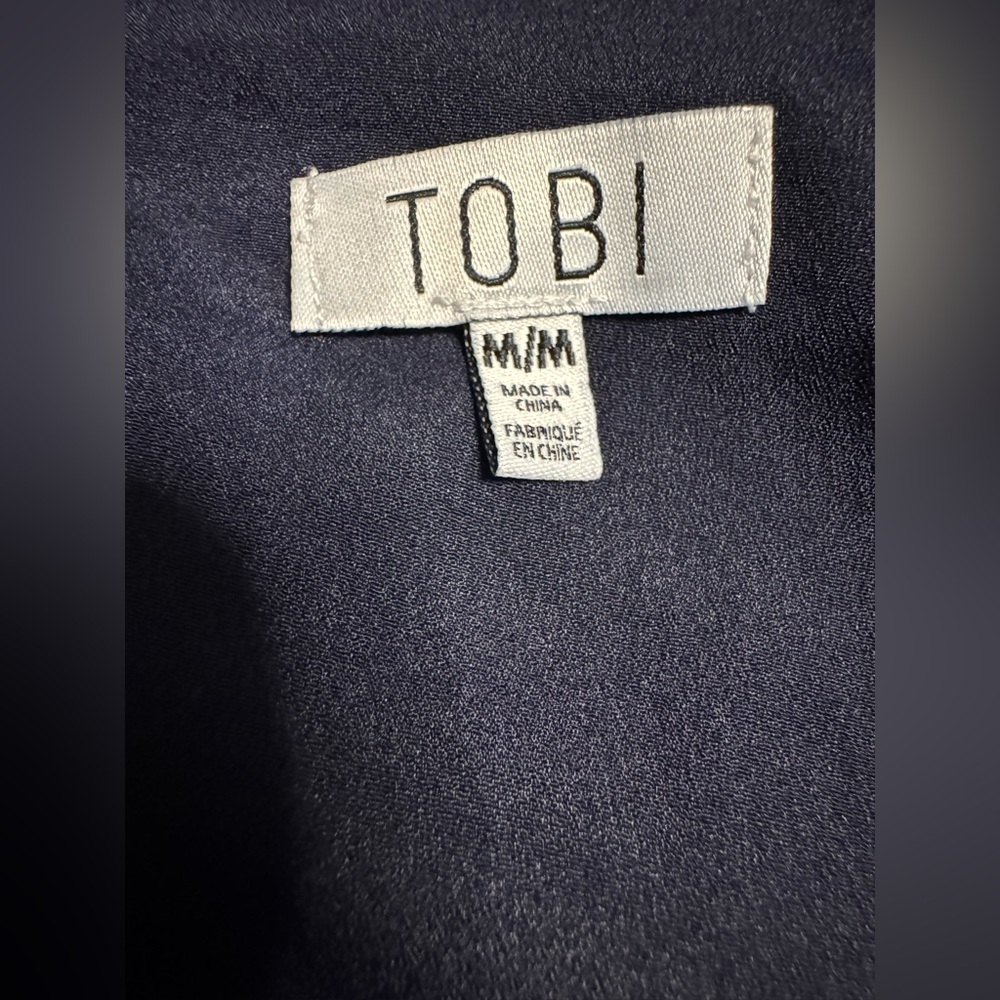 Tobi Navy Maxi with White Floral Print Autumn Wedding Guest Dress Medium - Picture 5 of 8